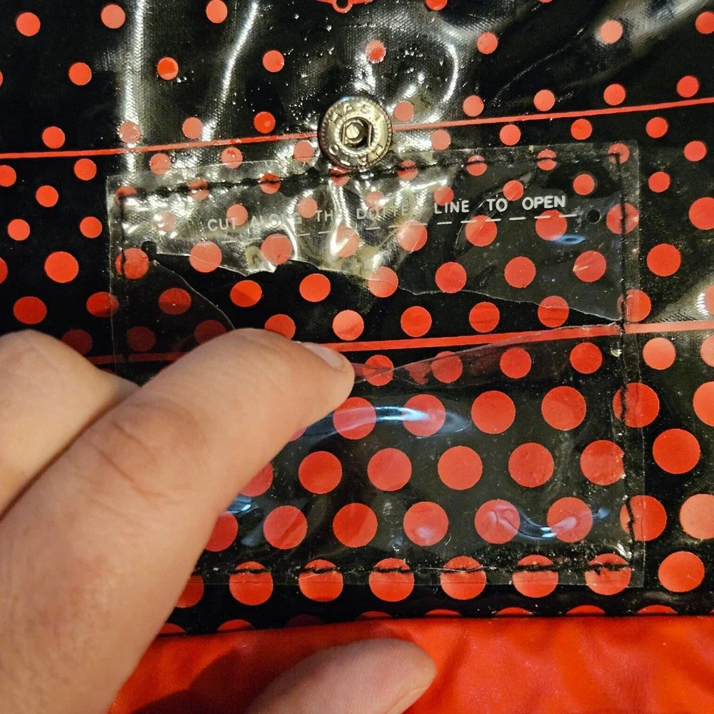 Vintage Disney 101 Dalmatians Red Black PolkaDot Kids Child Purse Small Bag READ